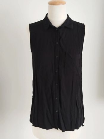 Blouse chemise noire sans manches H&M taille 36