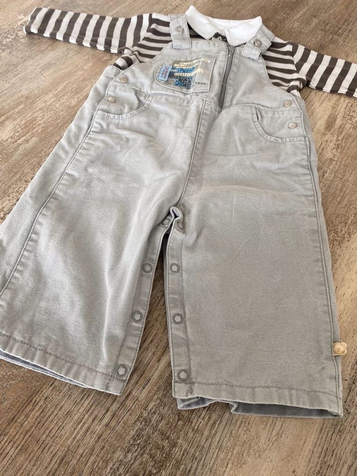 Ensemble 2 pièces bébé garçon Noukie’s salopette et polo - photo numéro 3