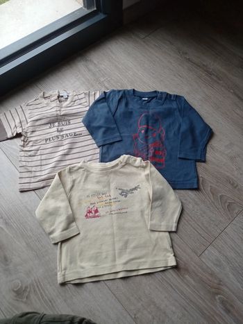 Lot 3 tee shirt manches longues