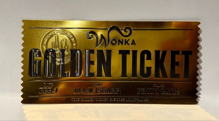 Ticket d’Or “Golden Ticket – Willy Wonka” - photo numéro 2