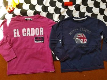 Lot de 2 tee shirts mi saison garçon 6ans