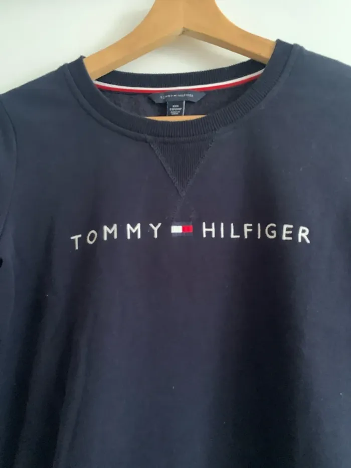 Robe Sweat Tommy Hilfiger XXS bleue marine - photo numéro 3