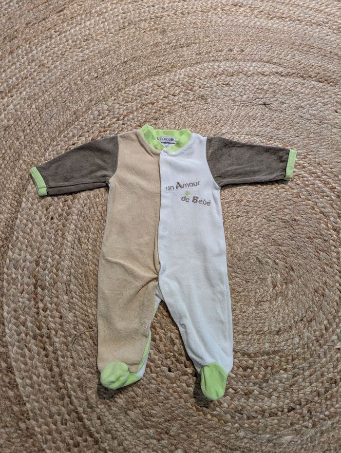 Lot de 4 pyjamas en velours – 3 mois (60cm) - photo numéro 4