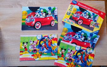Lot de 2 puzzle mickey 2 x 12 pièces
