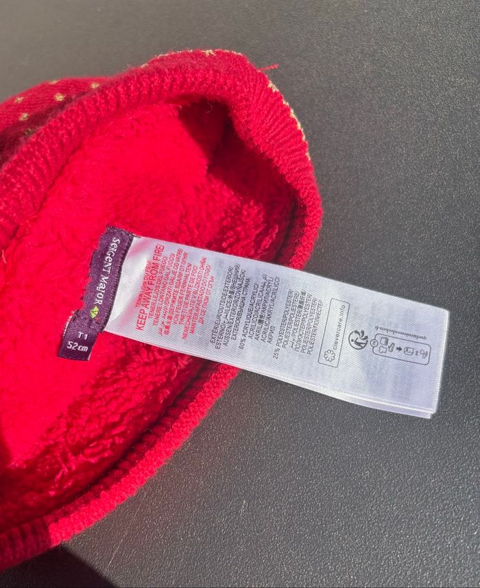 Bonnet  polaire hiver  neuf taille   52cm sergent major - photo numéro 2