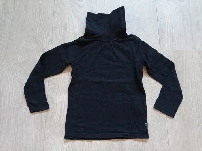 Lot de 2 tee-shirt fille col roulé noir et rose Okaïdi 3 ans - photo numéro 3