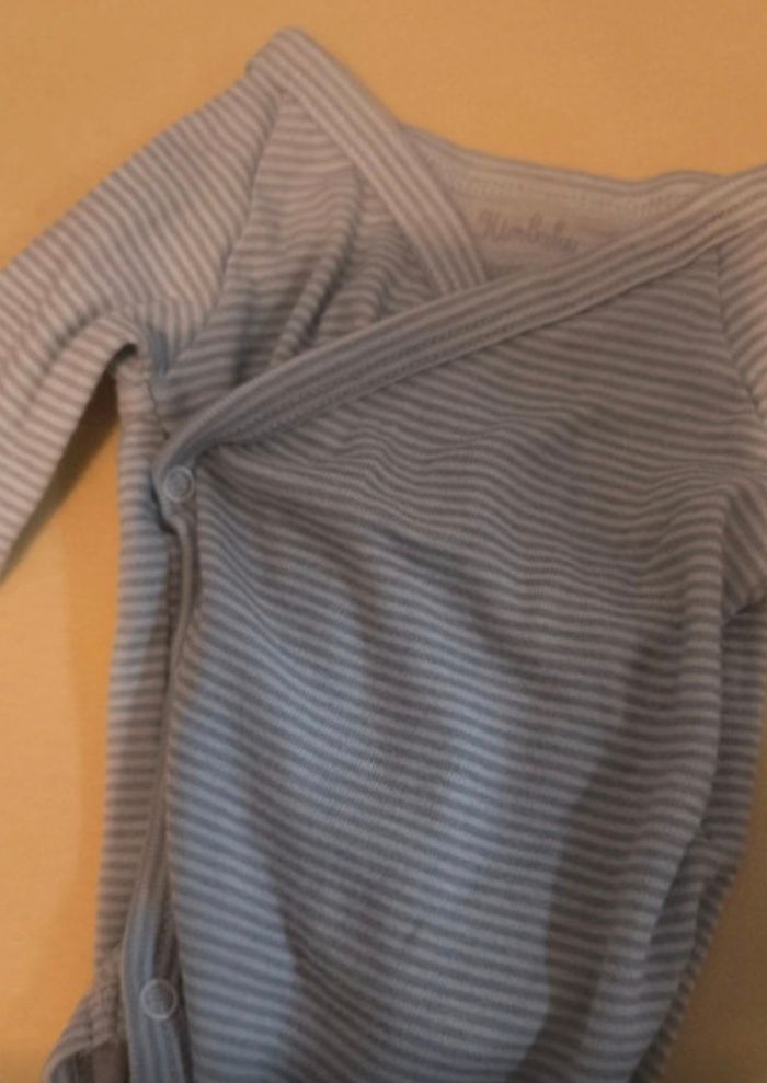 Lot de 3 body bleu clair à motifs - photo numéro 4