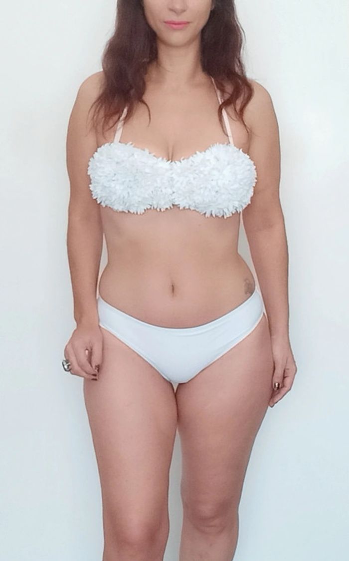 Bikini blanc relief pushup sexy taille 44 - photo numéro 2