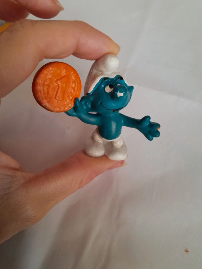 Magnifique stroumpf vintage ancien médaillé