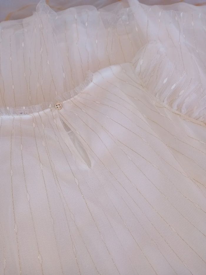 Robe blanche et doré taille 14 ans - photo numéro 5