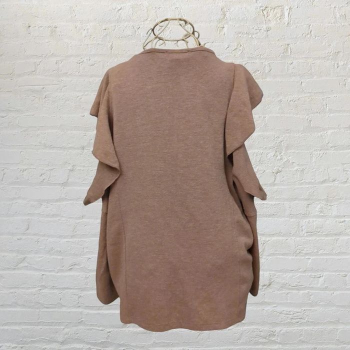 Magnifique pull à volants marron / camel Zara Taille L - photo numéro 4