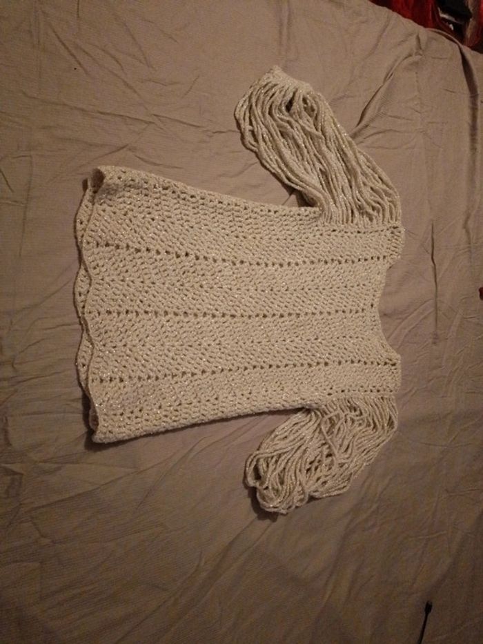 Magnifique pull vintage argenté 36