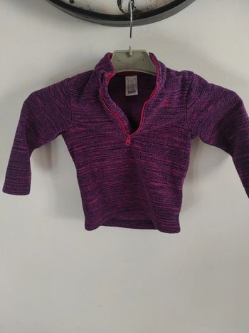 Polaire quechua mauve 3 ans