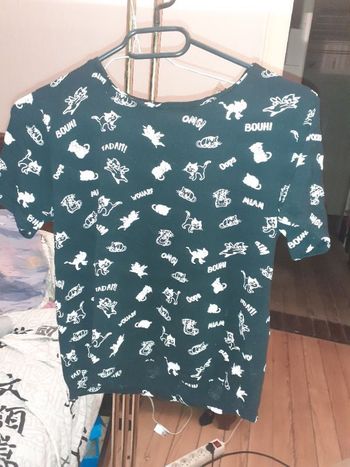 T shirt S motif chat
