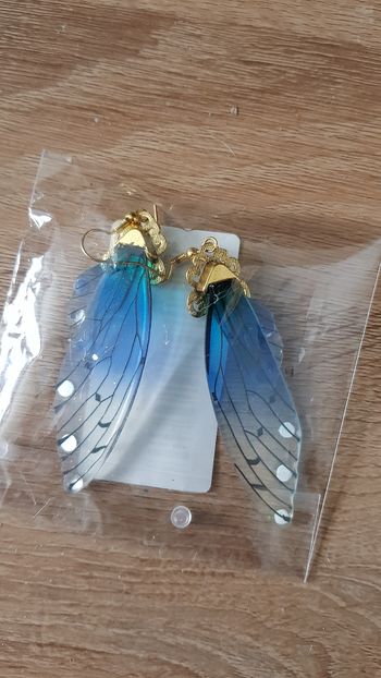 Boucles d'oreilles Libellules  bleu