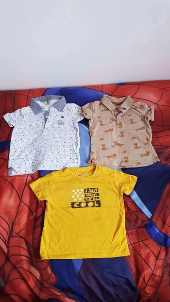 Lot de 2 polos + 1 tee-shirt garçon taille 12 mois