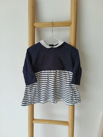 Superbe robe Petit Bateau col Claudine