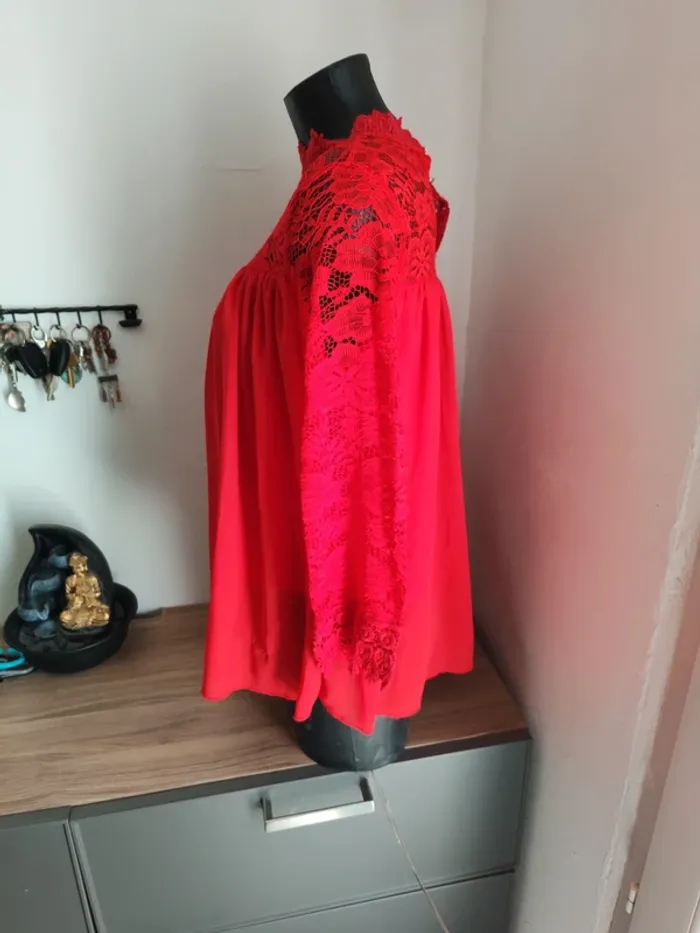 Blouse effet dentelle taille 38 - photo numéro 3