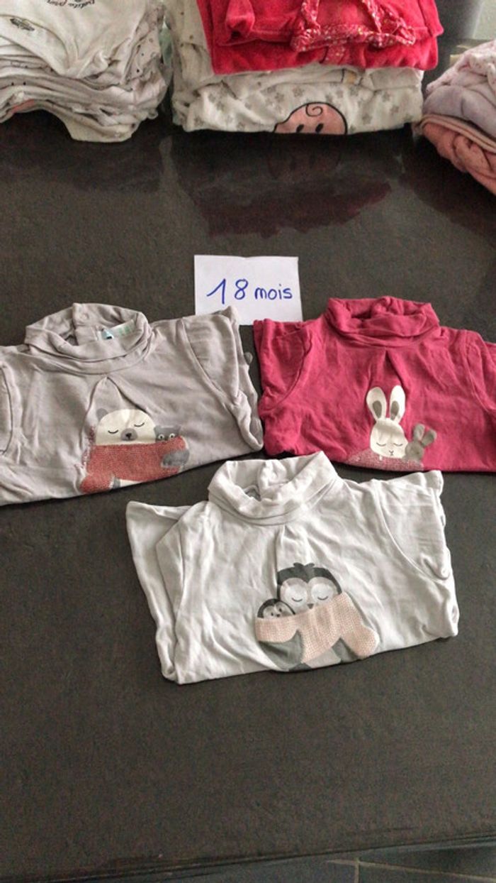 Lot maillot col roulé