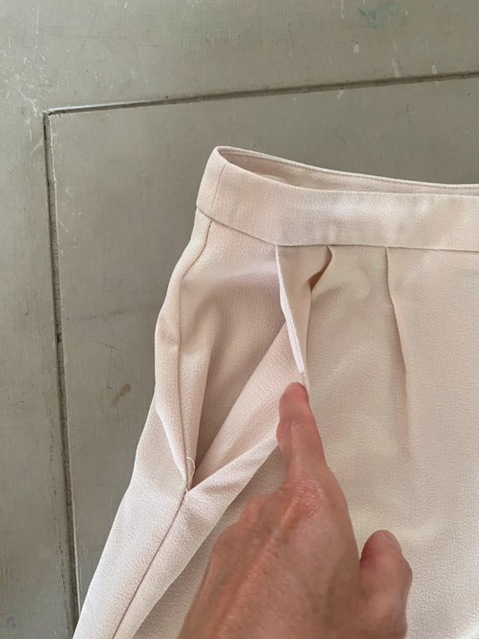 Pantalon jambe large crème Atmosphere taille 40 - photo numéro 7