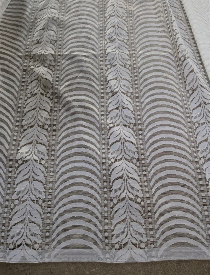 Tissu d ameublement rideaux voilage vintage ajouré - photo numéro 2