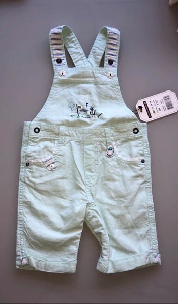 Salopette verte Sergent major 🌺 taille 6 mois Neuf avec étiquette