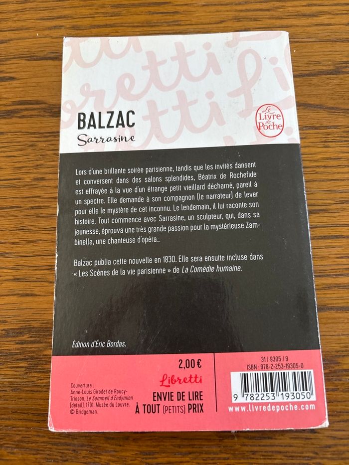 Balzac sarrasine - photo numéro 2