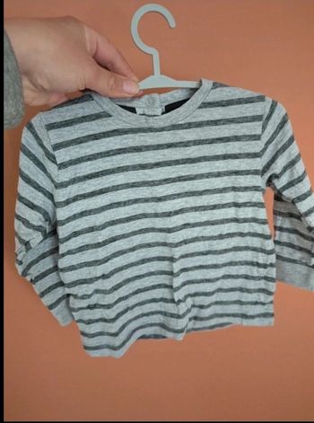 T-shirt manches longues avec rayures marin