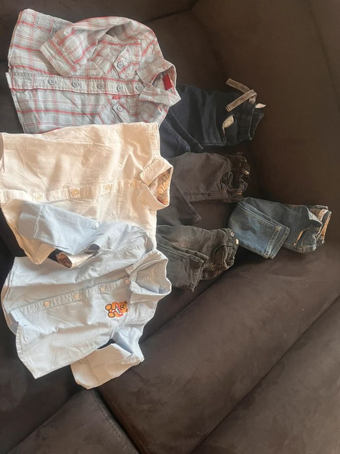 Lot 7 articles 4 pantalons, 3 chemises - photo numéro 2