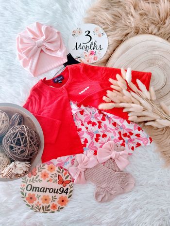 Ensemble complet 4 pièces sergent major fille 3 mois 🎀