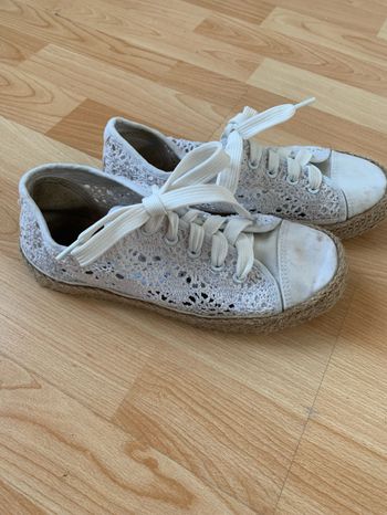 Espadrilles blanches en dentelle Liberto taille 38