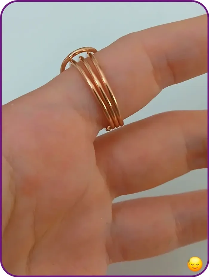 Bague doré en acier inoxydable - photo numéro 3