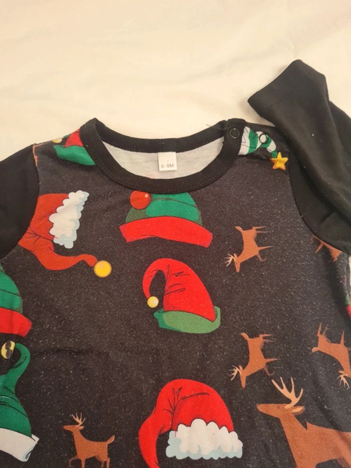 Pyjama sans pied Noël 6-9 mois - photo numéro 3