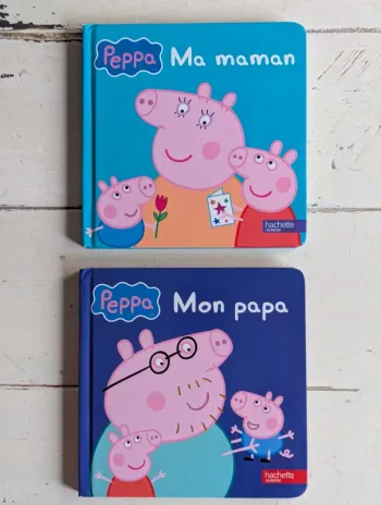 Lot de 2 livres Peppa Pig - Mon papa & Ma maman