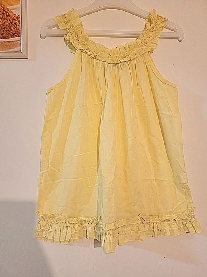 Blouse legere jaune "tape à l œil" taille 12 ans - photo numéro 2