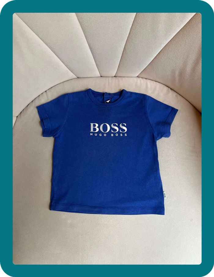 T-shirt jersey de coton imprimé logo 12 mois - Hugo Boss - photo numéro 2