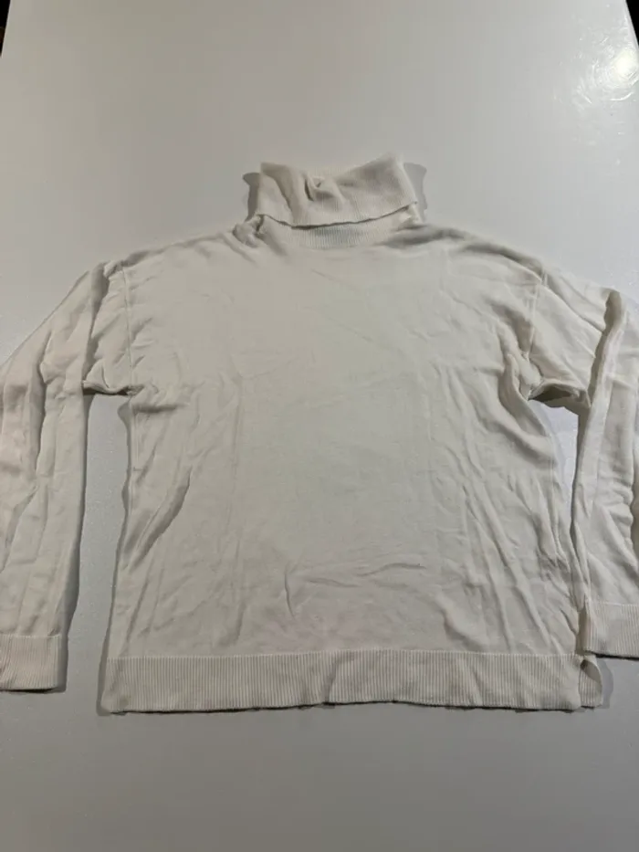 Col roulé blanc benetton