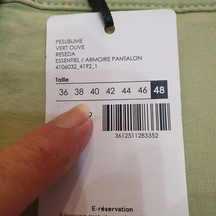 Magnifique pantalon magique léger, effet seconde peau, galbant, couleur vert olive taille48 Breal - photo numéro 5