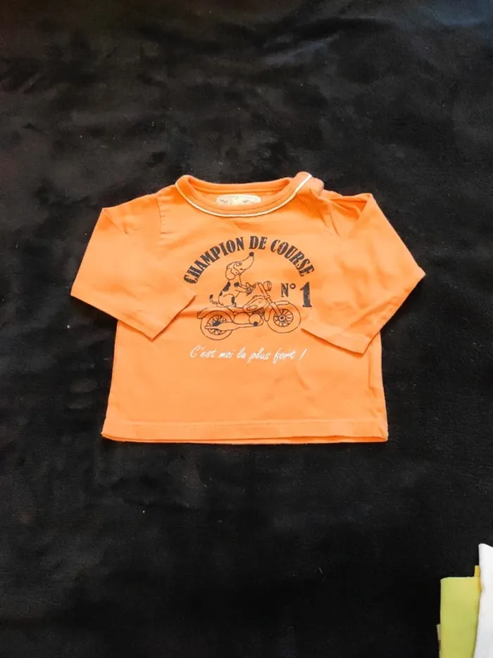 Lot 11 t-shirt manches longues 6 mois - photo numéro 2