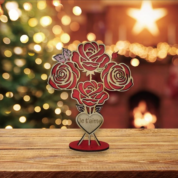 Bouquet de fleur en bois