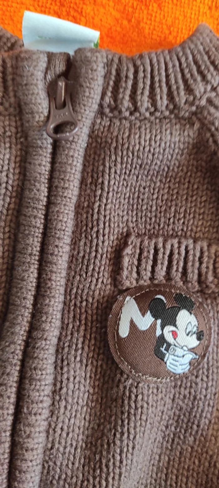 Gilet zippé Mickey 3 mois - photo numéro 2