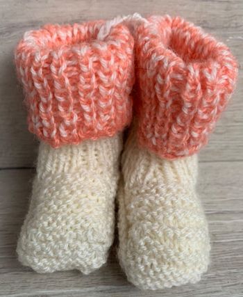 Chaussons au tricot 0-3 mois