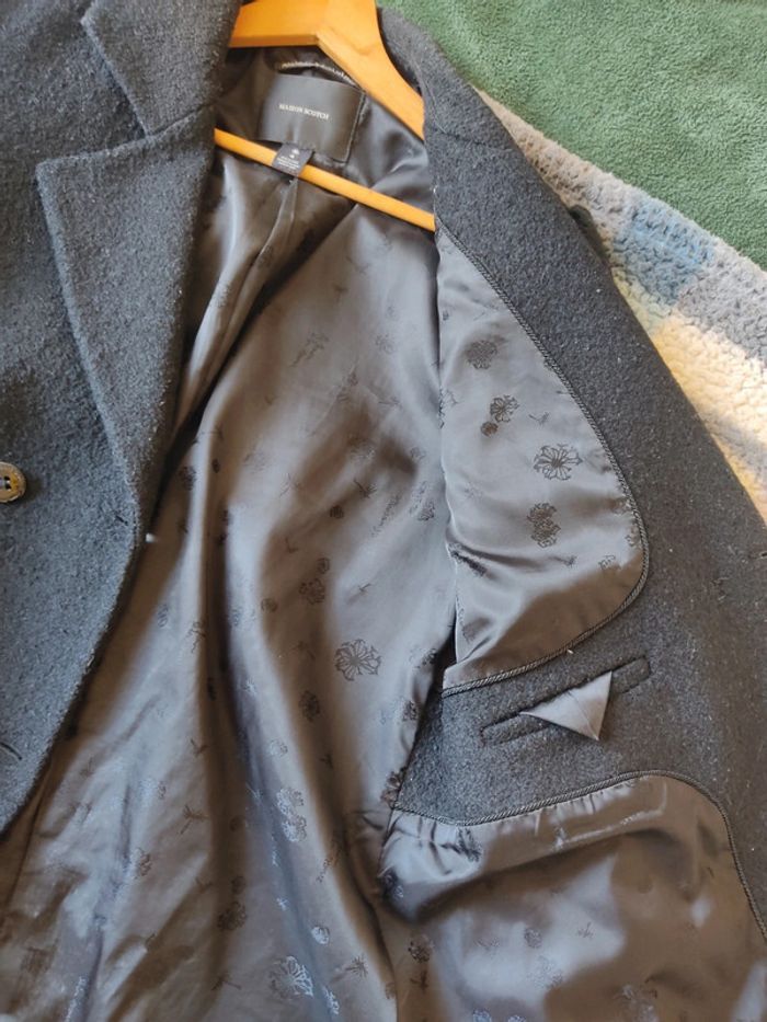 Manteau noir femme laine XL 42 Maison Scotch Bon état - photo numéro 6