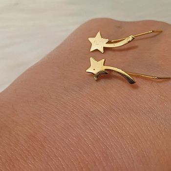 Boucles d'oreilles étoiles filante acier inoxydable