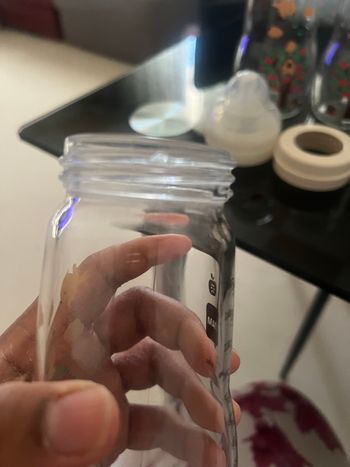 Lors de 5 biberons mam en verre 