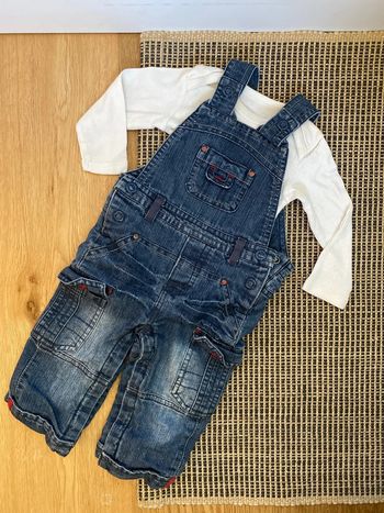 Ensemble salopette + bodie bébé 6 mois