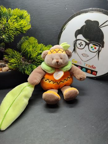 doudou et compagnie Peluche ours indien marron orange feuille DC2573 Vert 2835