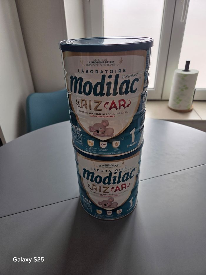 2 boîtes de Modilac Riz AR 1er âge