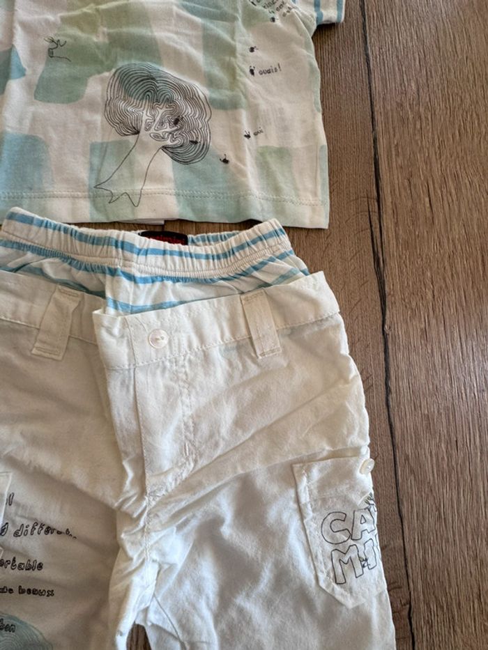 Ensemble tee-shirt + pantalon taille 1 mois catimini neuf avec étiquettes - photo numéro 8