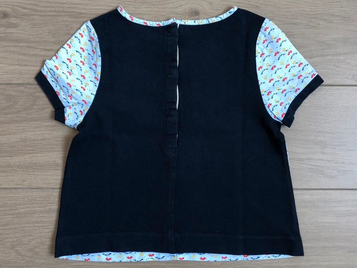 T-shirt bi-matière en popeline et coton Petit bateau T-5 ans - photo numéro 2